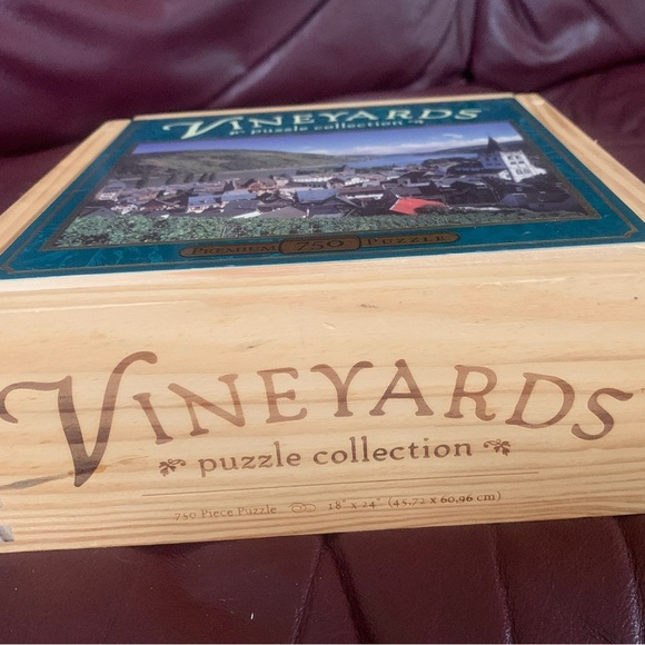 Hasbro Vineyard Premium Puzzle in Wooden Box w/Sliding Cover ~ Puzzle Unopened - Picture 8 of 9